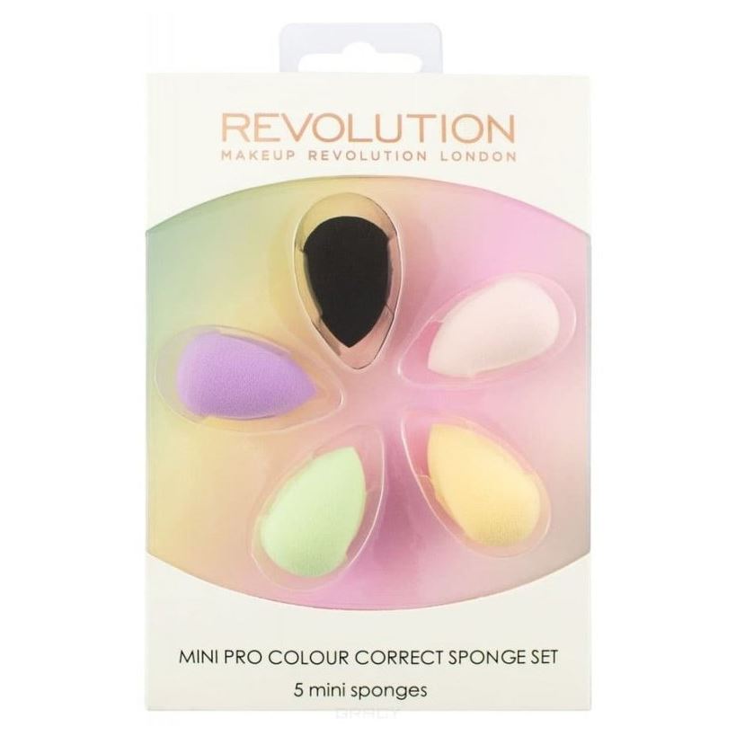 Revolution Makeup Make Up Mini Pro Colour Correct Sponge Set Набор цветных корректириующих спонжей