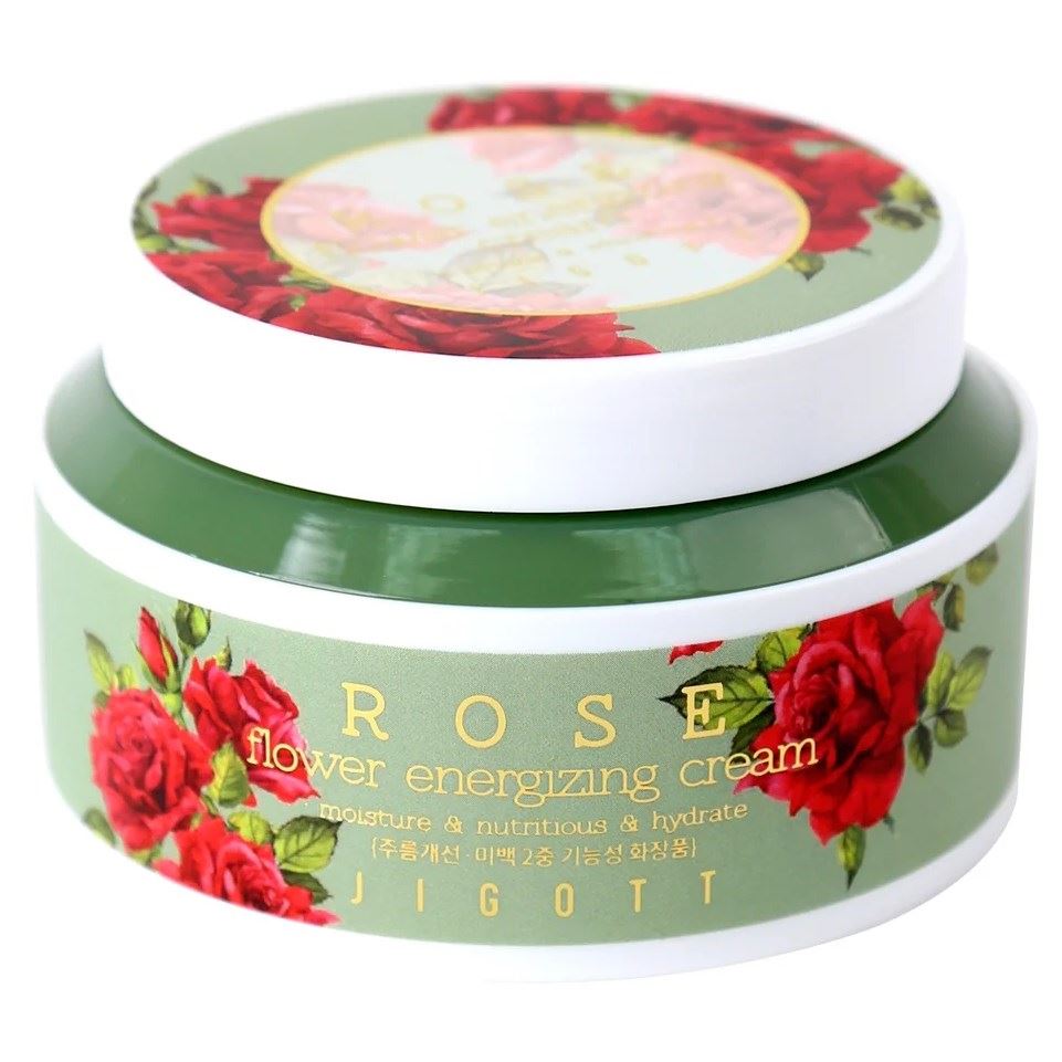 Jigott Skin Care Rose Flower Energizing Cream Тонизирующий крем для лица с экстрактом розы