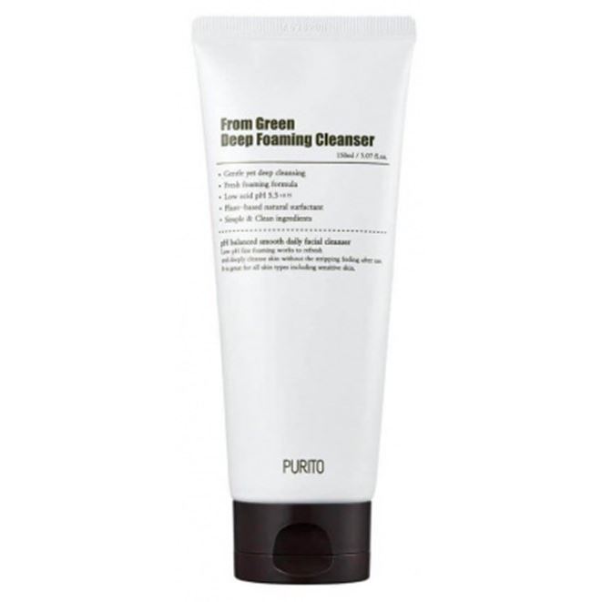 Purito Face Care From Green Deep Foaming Cleanser Глубокоочищающая пенка