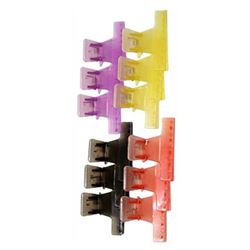 Зажимы Бабочки, 55 мм (12 шт) цветные