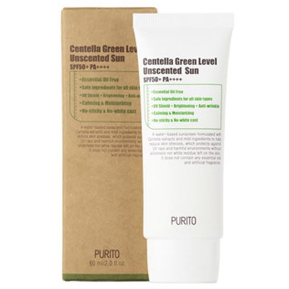 Purito Face Care Centella Green Level Unscented Sun Солнцезащитный крем с экстрактом центеллы SPF 50+PA++++
