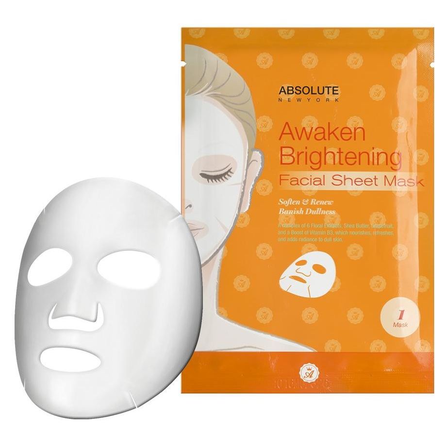 Absolute New York Face Care Facial Mask Awaken Brightening Тканевая маска для лица 