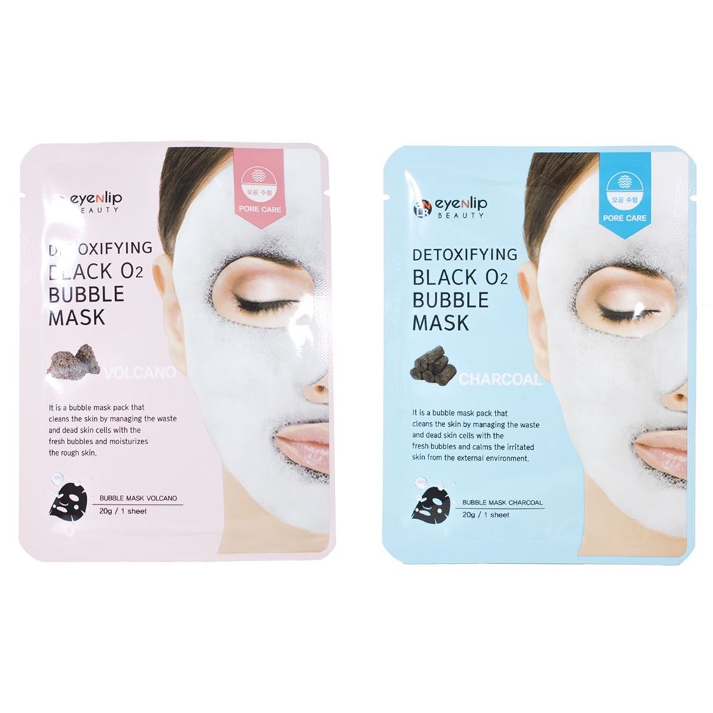Eyenlip Cleansing Detoxifying Black O2 Bubble Mask Маска тканевая кислородная 
