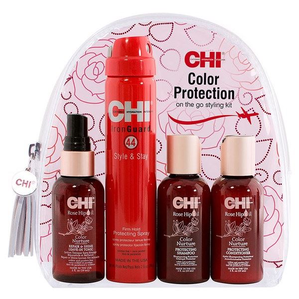 CHI Rose Hip Oil Rose Hip Oil Color Protection Travel Kit Дорожный набор для окрашенных волос