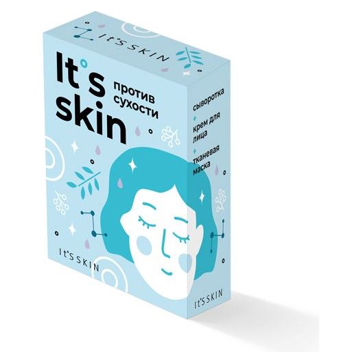 It s Skin Hyaluronic Acid Gift Box «It’s Skin против сухости»  Набор ухода за сыворотка, крем для лица, маска