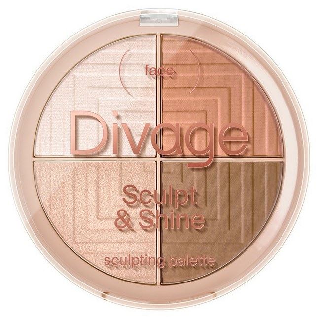 Divage Make Up Sculpting Palette Sculpt & Shine  Палетка для лица скульптурирующая