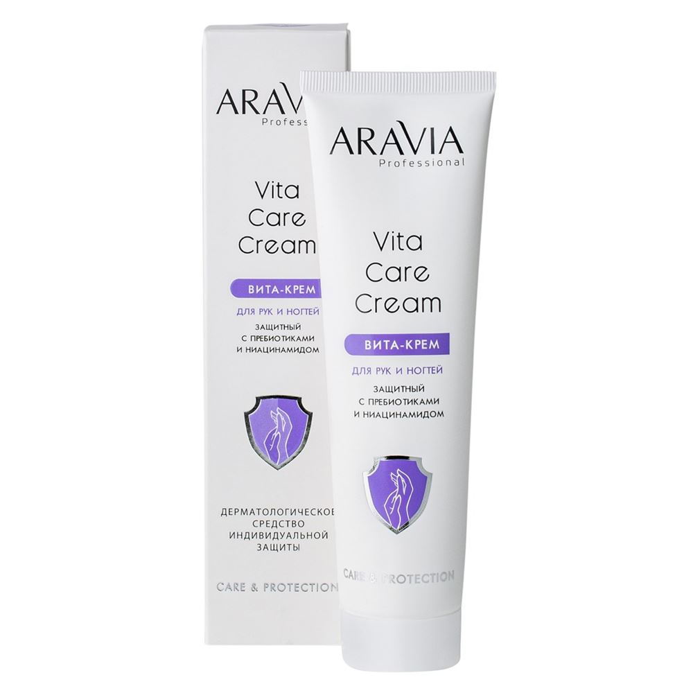 Aravia Professional Профессиональная косметика Vita Care Cream  Вита-крем для рук и ногтей защитный с пребиотиками и ниацинамидом