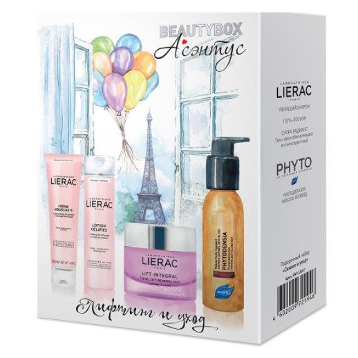 Lierac Premium BeautyBox Асэнтус Лифтинг и Уход Набор Лифтинг и Уход: пенящийся крем, гель-лосьон, дневной крем-лифтинг, маска-флюид