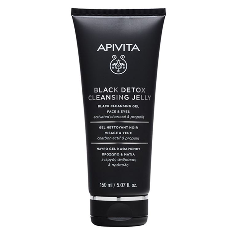 Apivita Cleansing Black Detox Cleansing Gel Face & Eyes Блэк Детокс очищающий гель для лица и глаз