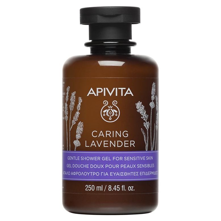 Apivita Body Care Caring Lavender Gentle Shower Gel For Sensitive Skin  Лавандовый уход Нежный гель для душа для чувствительной кожи