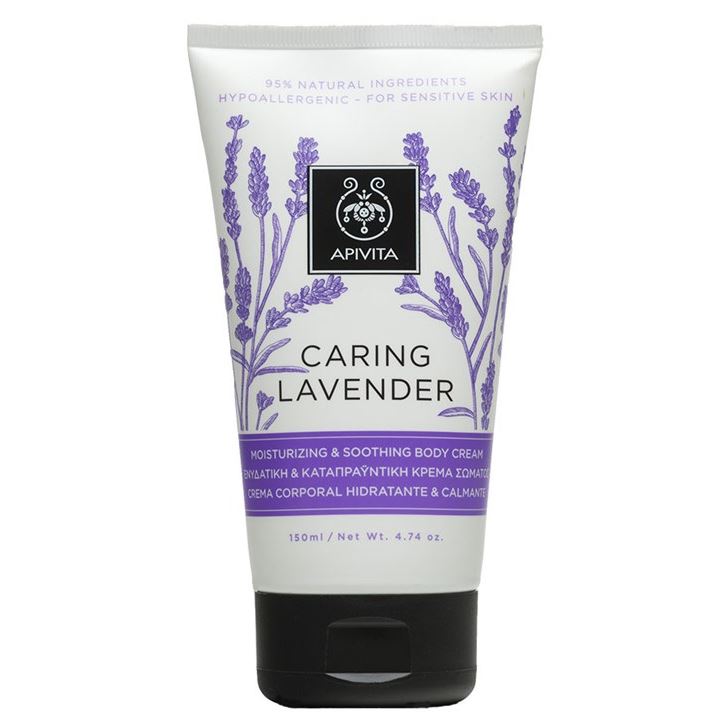 Apivita Body Care Caring Lavender Moisturizing & Soothing Body Cream Лавандовый уход Увлажняющий успокаивающий крем для тела