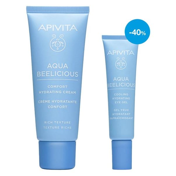 Apivita Aqua Beelicious Aqua Beelicious Set: Comfort Hydrating Cream + Cooling Hydrating Eye Gel Набор: крем-комфорт с насыщенной текстурой, крем для глаз