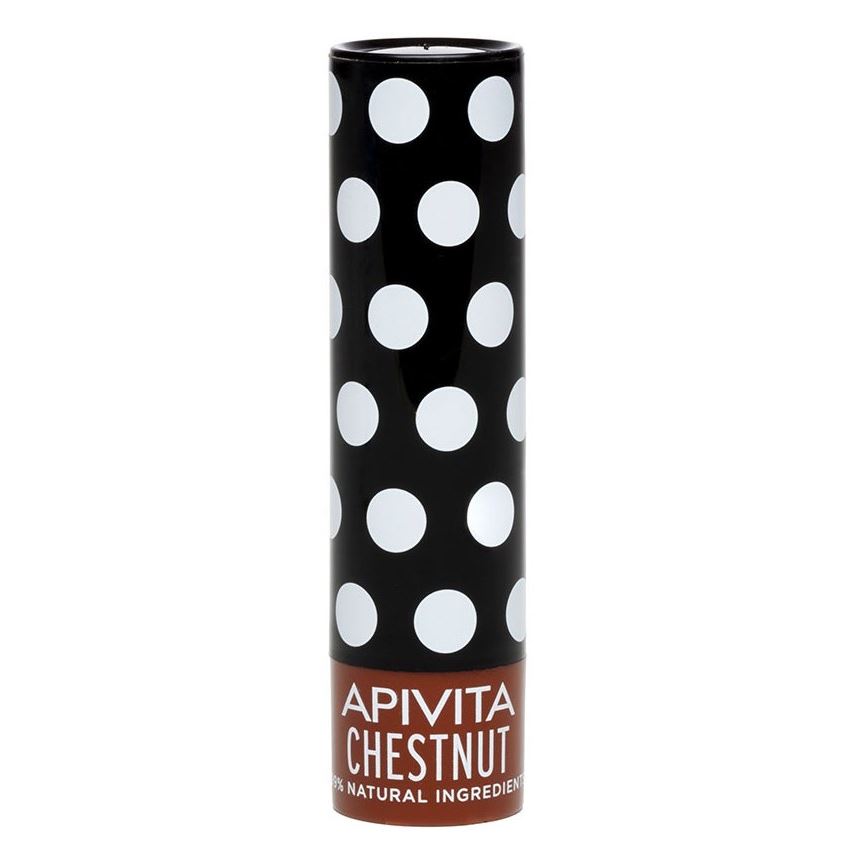 Apivita Hand and Lip Care Chestnut Увлажняющий уход для губ с оттенком Каштана