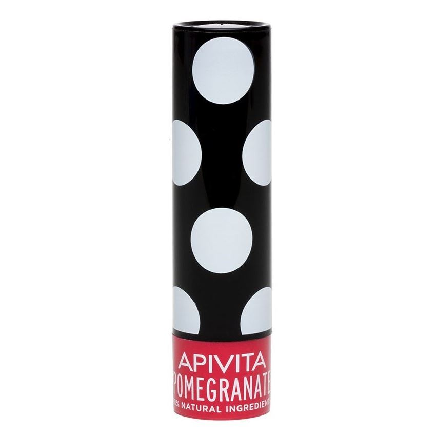 Apivita Hand and Lip Care Pomegranat Stick Увлажняющий уход для губ с оттенком Граната, стик