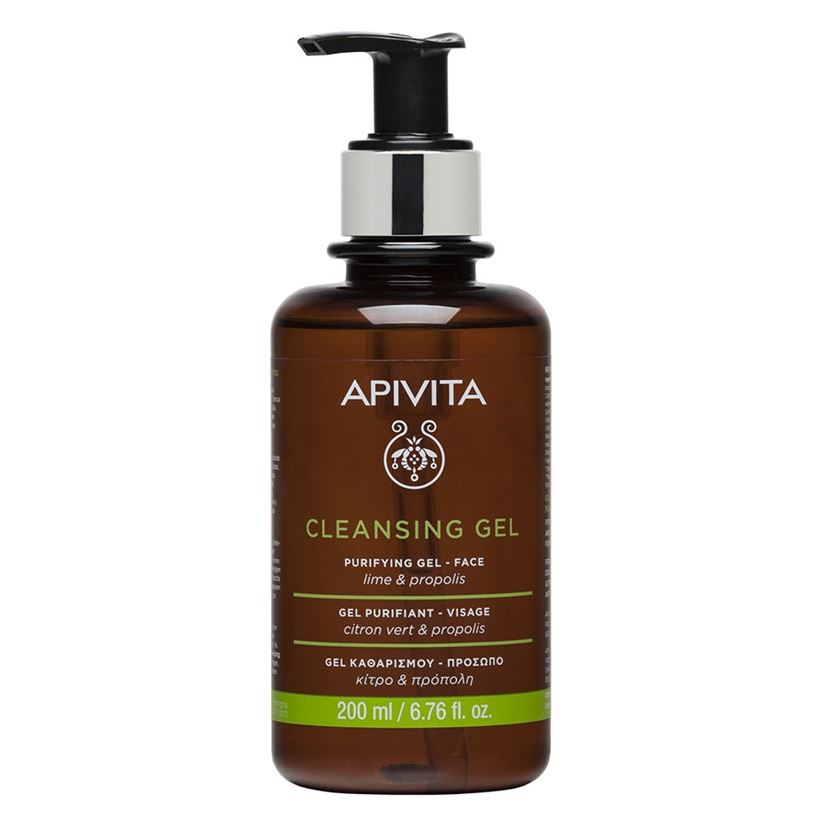 Apivita Cleansing Cleansing Purifying Gel - Face Lime & Propolis Очищающий гель для лица с Лаймом и Прополисом