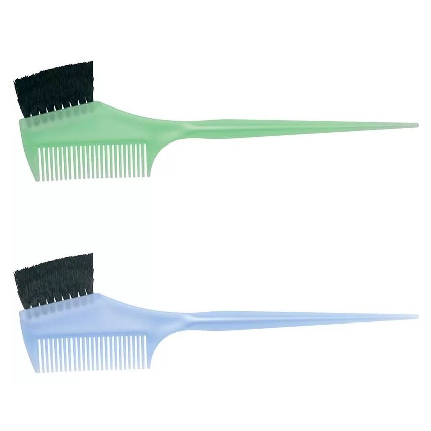 Dewal Professional Аксессуары для окрашивания и стрижки волос JPP049 Кисть для окрашивания с расческой, с черной волнистой  щетиной 55 мм Кисть для окрашивания волос с расческой, с черной волнистой  щетиной, узкая 55 мм