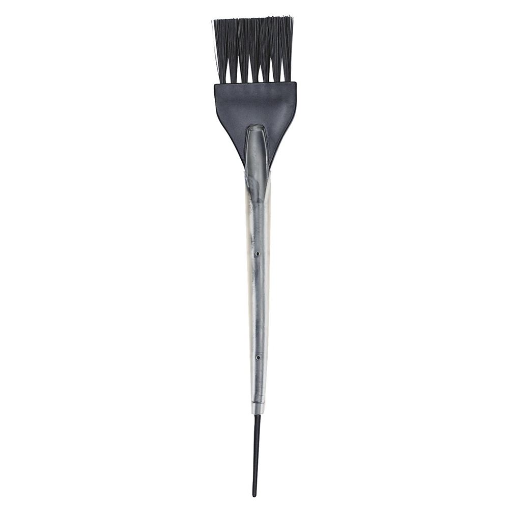 Dewal Professional Аксессуары для окрашивания и стрижки волос T-1099 Кисть для окрашивания черная, с черной прямой щетиной 35 мм Кисть для окрашивания черная, с черной прямой щетиной, с силиконовой ручкой, узкая 35 мм