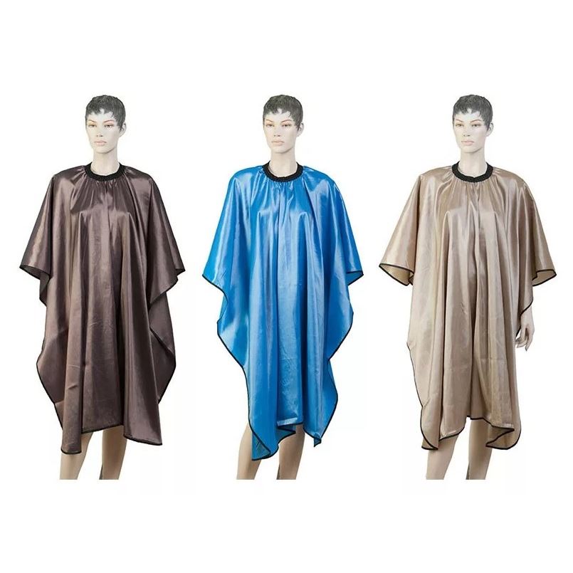 Dewal Professional Аксессуары для окрашивания и стрижки волос AA04 Пеньюар "Глянец", 128х146 см Пеньюар для стрижки "Глянец", полиэстер, черный,  128х146 см, на крючках