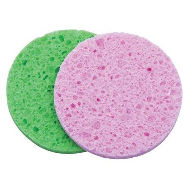 Dewal Professional Аксессуары для макияжа N12 Спонж для снятия макияжа круглый Спонж для снятия макияжа круглый, цветной, упаковка 2 штуки