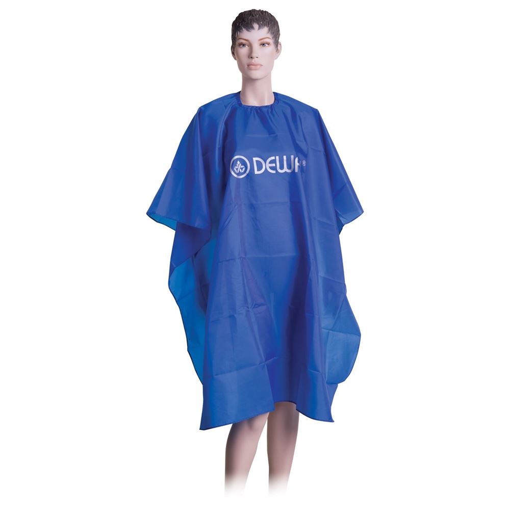 Dewal Professional Аксессуары для окрашивания и стрижки волос GS-A001 Пеньюар для стрижки 128х140 см Пеньюар для стрижки, нейлон, голубой, 128х140 см, на крючках