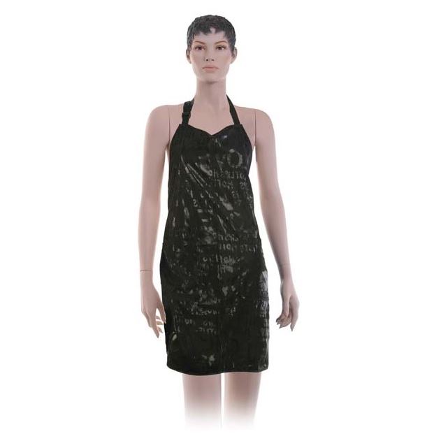 Dewal Professional Аксессуары для окрашивания и стрижки волос BC14B Фартук мастера для стрижки "Love", 66x78 см Фартук мастера для стрижки "Love", полиэстер, черный, с карманами на молниях, 66x78 см