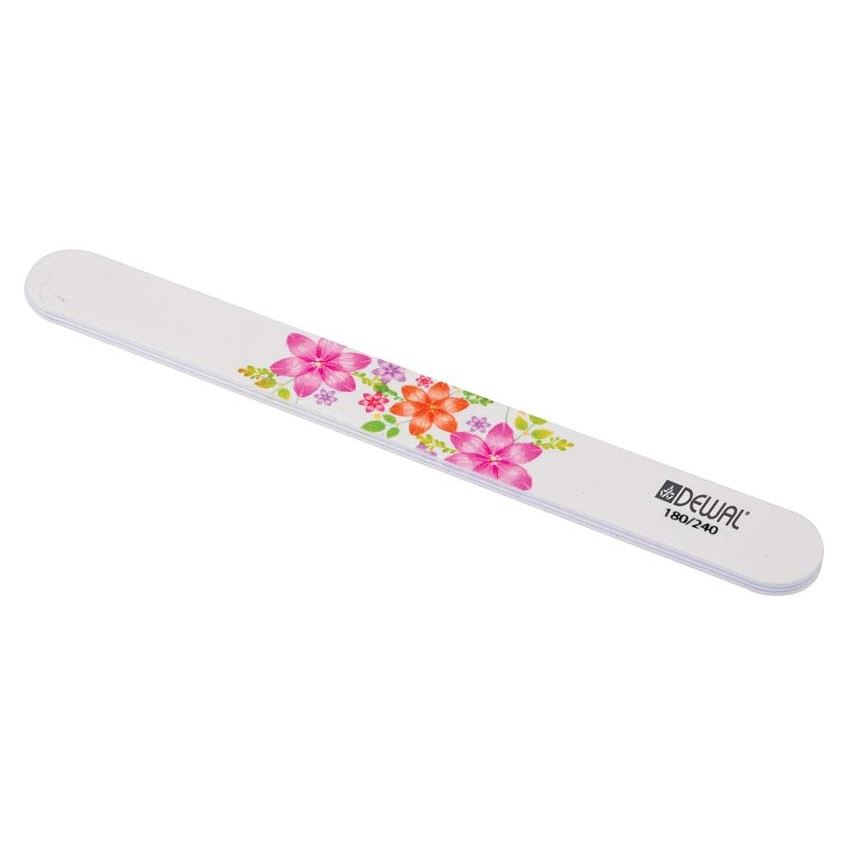 Dewal Professional Аксессуары для маникюра и педикюра 9102862 Пилка серии "Design Edition" для ногтей, прямая, 180/240, 18 см Пилка для ногтей, прямая, 180/240, 18 см