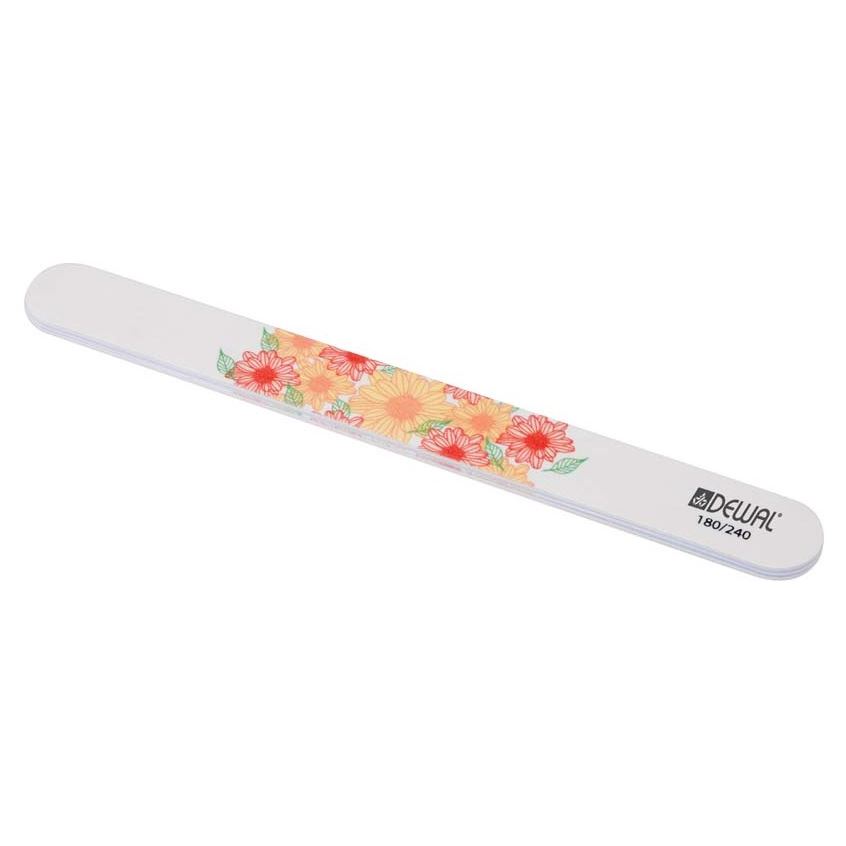 Dewal Professional Аксессуары для маникюра и педикюра 9102865 Пилка серии "Design Edition" для ногтей, прямая, 180/240, 18 см Пилка для ногтей, прямая, 180/240, 18 см 