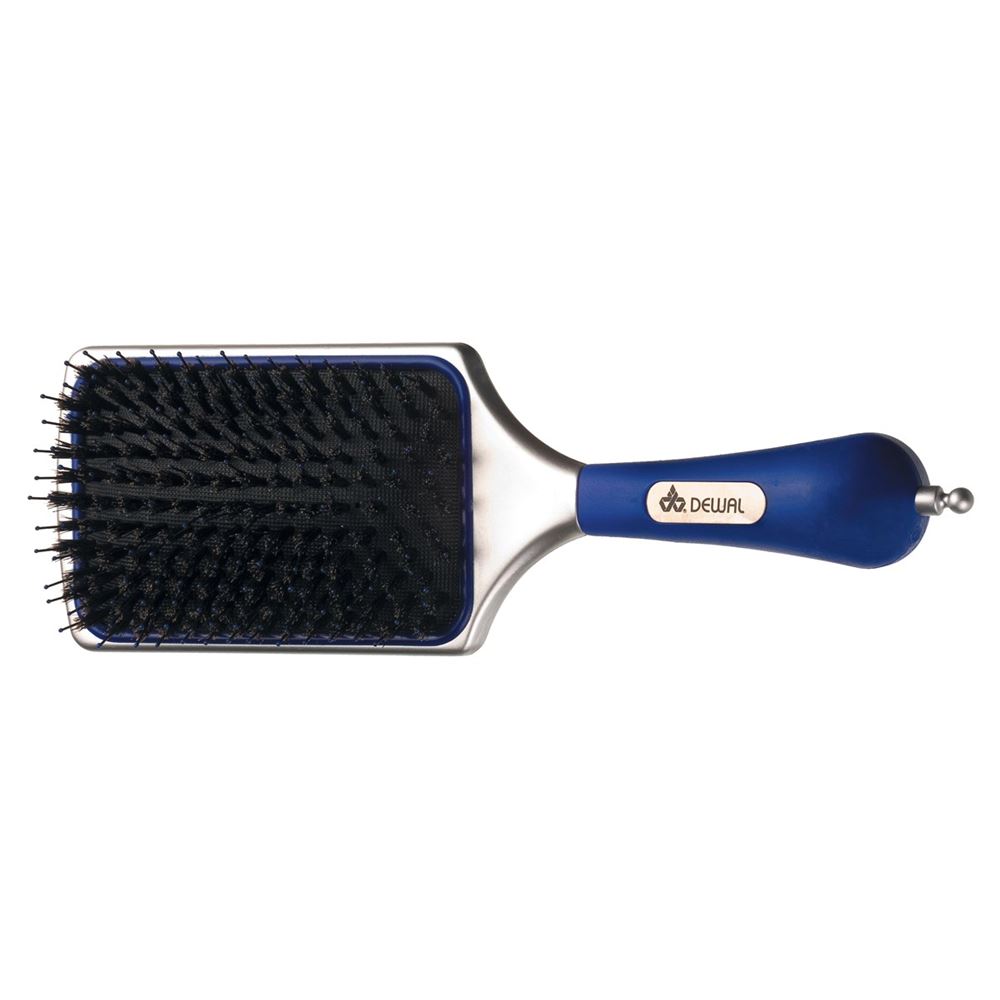 Dewal Professional Брашинги, щетки, расчески BR69995BC blue Щетка массажная "лопата", с хвостиком  Щетка массажная "лопата", натуральная щетина+пластиковый штифт, с хвостиком