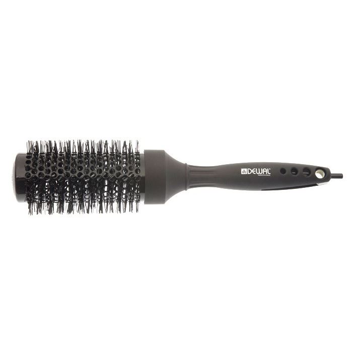 Dewal Professional Брашинги, щетки, расчески BRBM43 Термобрашинг серия "BLACK MAGIC" 43х60 мм  Термобрашинг, керамическое покрытие+антистатик, с прямой щетиной, диаметр 43х60 мм