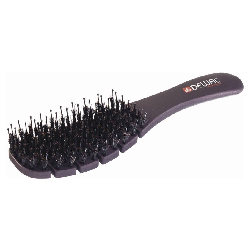Dewal Professional Брашинги, щетки, расчески BRZ103 Щетка туннельная серия"New Flexi" малая, 9 рядов Щетка туннельная малая, с антистатическим покрытием, нейлоновый штифт + натуральая щетина, 9 рядов