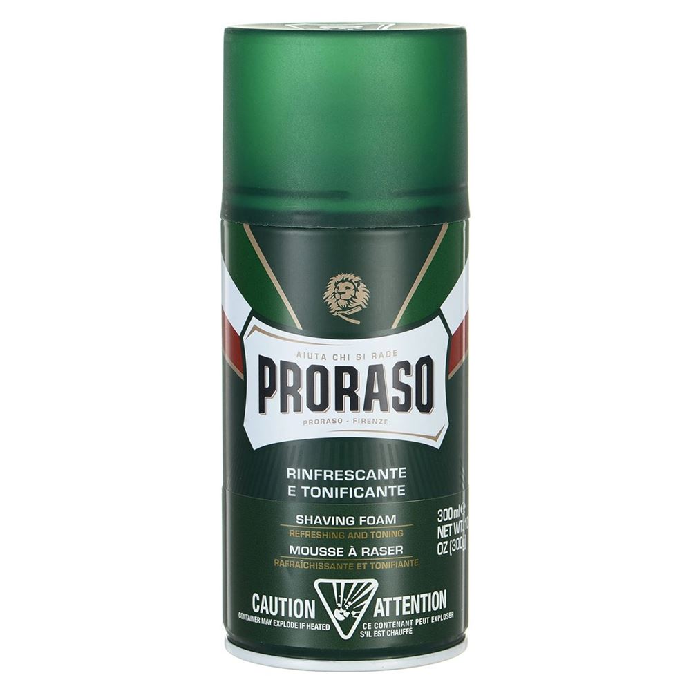 Proraso Green Shaving Foam Refreshing And Toning Пена для бритья освежающая с маслом эвкалипта и ментолом