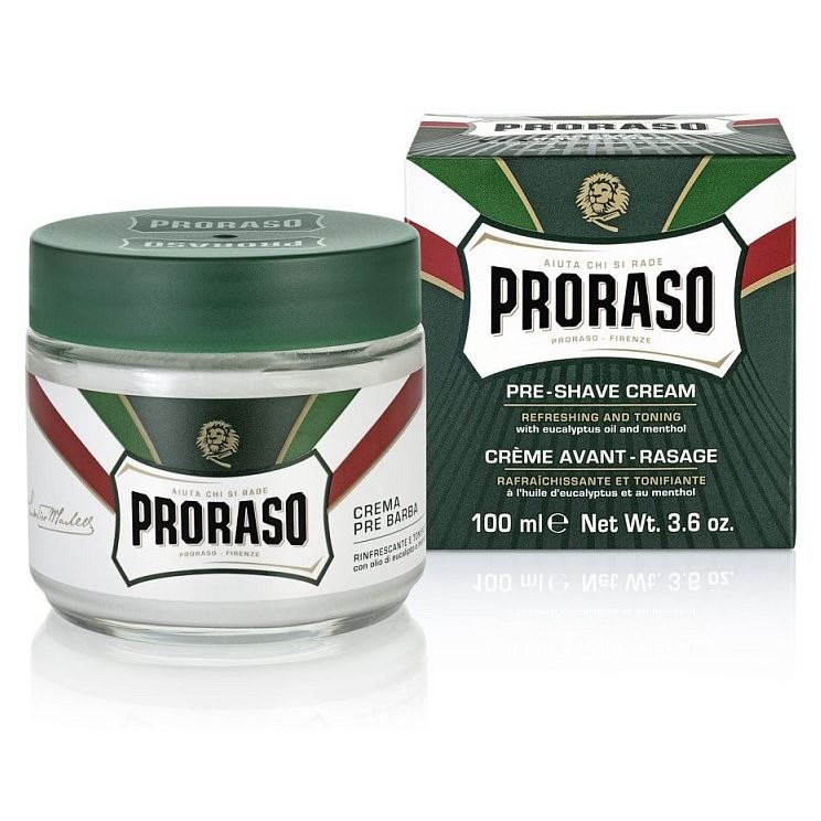 Proraso Green Pre-Shave Cream Refreshing And Toning Крем до бритья освежающий с маслом эвкалипта и ментолом