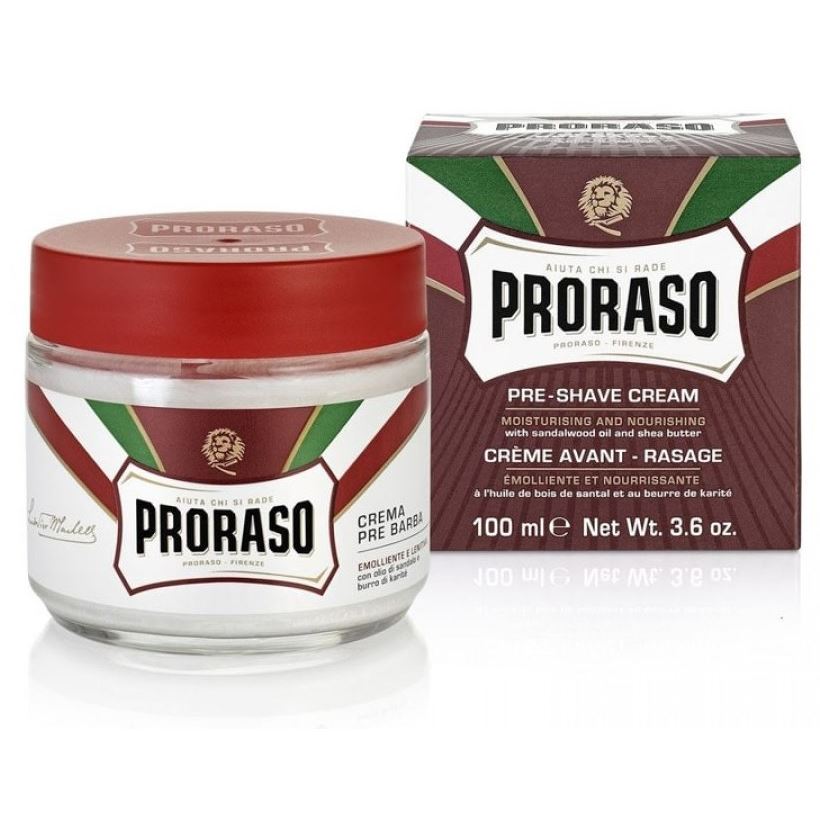 Proraso Red Pre-Shave Cream Moisturising And Nourishing Крем до бритья питательный с маслом сандала и маслом ши