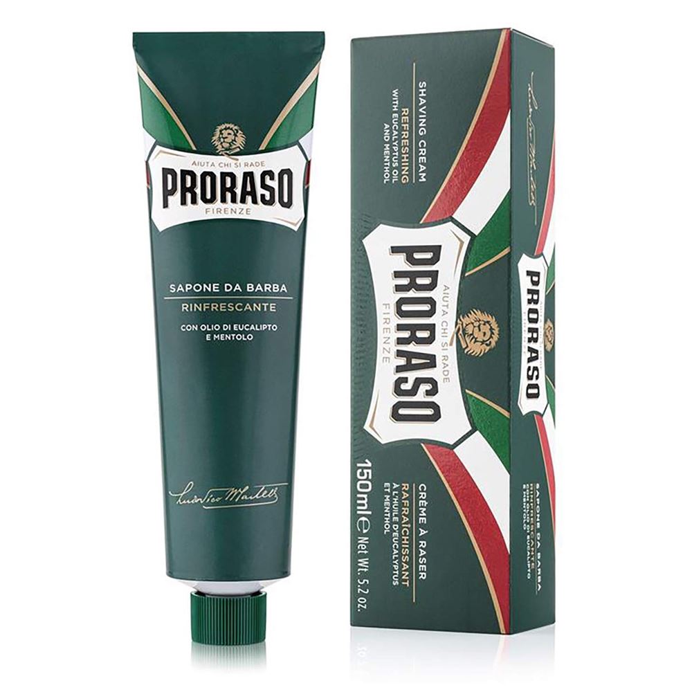 Proraso Green Shaving Cream Refreshing  Крем для бритья освежающий с маслом эвкалипта и ментолом