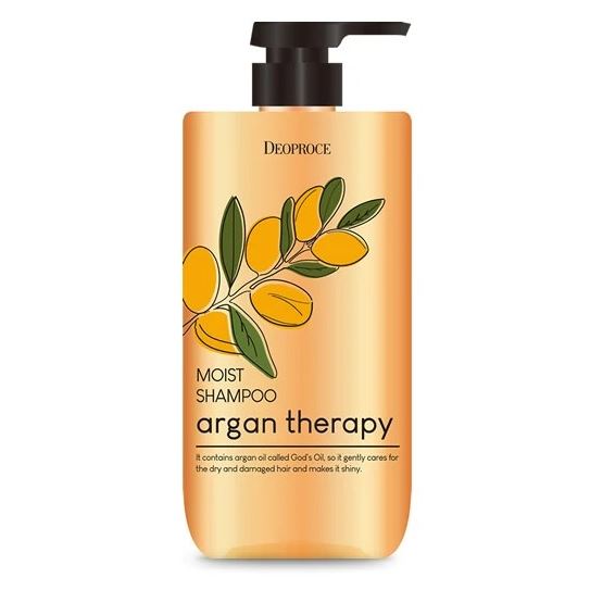 Deoproce Hair Care Argan Therapy Moist Shampoo Увлажняющий шампунь для волос с аргановым маслом 