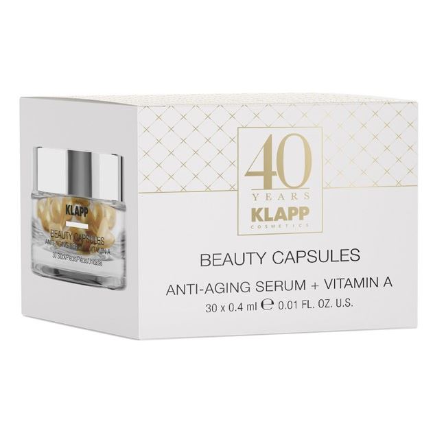Klapp Skin Care Beauty Capsules Anti-Aging Serum + Vitamin A Капсулы для лица