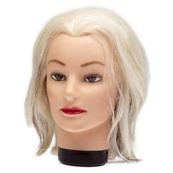 M-4151K Голова учебная DEWAL"блондинка", натурал.волосы 20-30 см