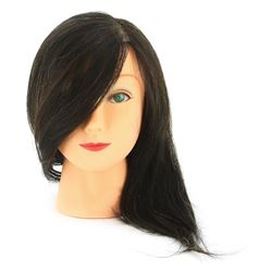 M-2023M-401 Голова учебная DEWAL"брюнетка",натурал.волосы 30-40 см