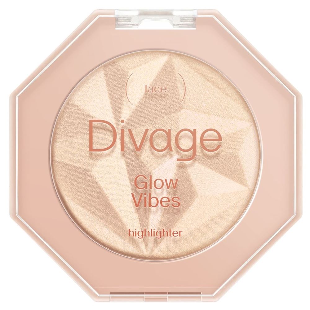 Divage Make Up Compact Highlighter Glow Vibes Хайлайтер для лица компактный