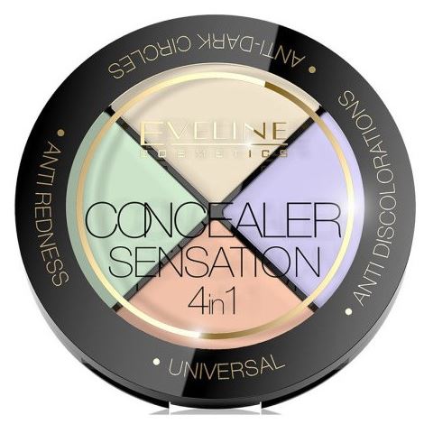 Eveline Make-Up Concealer Sensation 4 в 1 Профессиональный набор корректоров для макияжа лица  4 в 1 Профессиональный набор корректоров для макияжа лица 