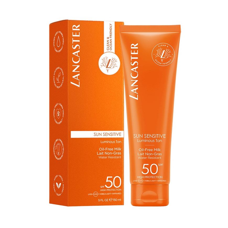 Lancaster Sun Beauty Care Sun Sensitive Oil-Free Milky SPF50  Солнцезащитное нежирное молочко для тела для чувствительной кожи spf50 