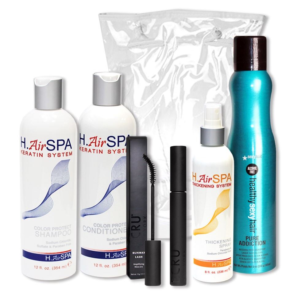 H.AirSPA Hair Spa Набор "Совершенная красота" Набор: шампунь, кондиционер, спрей утолщающий, лак без спирта, тушь для ресниц