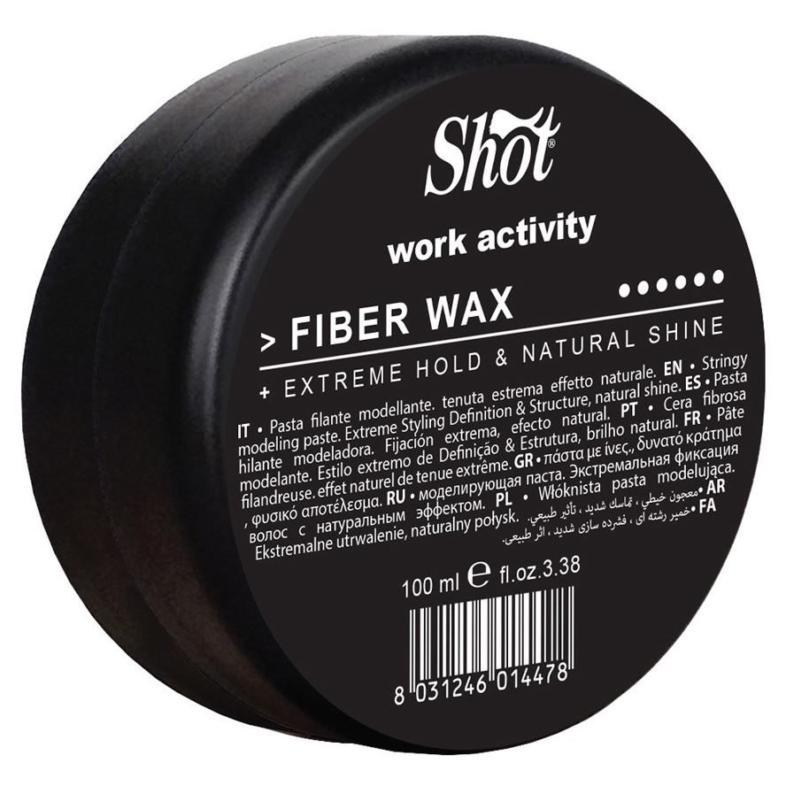 Shot Work Activity Fiber Wax Extreme Hold & Natural Shine Паста-тянучка для укладки волос 