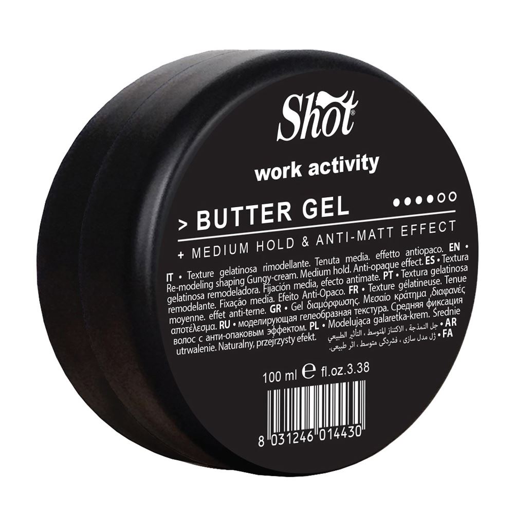 Shot Work Activity Butter Gel Medium Hold & Anti-Matt Effect Моделирующий гель для укладки волос средней фиксации
