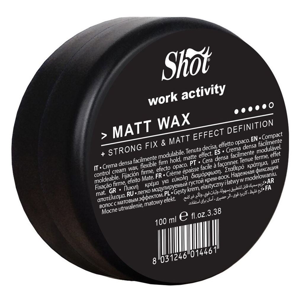Shot Work Activity Matt Wax Strong Fix & Matt Effect Definition Крем-воск для укладки волос с матовым эффектом
