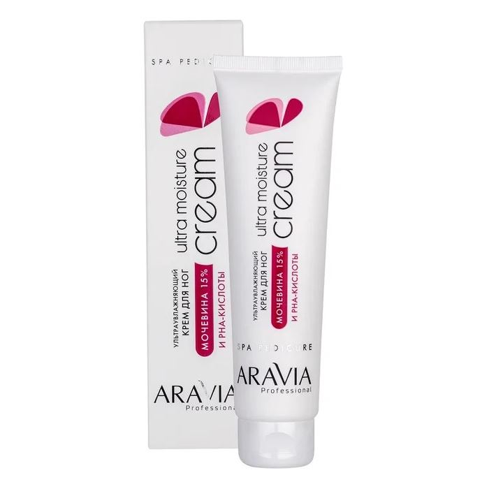 Aravia Professional Профессиональная косметика Ultra Moisture Cream Крем для ног ультраувлажняющий с мочевиной (15%) и PHA-кислотами