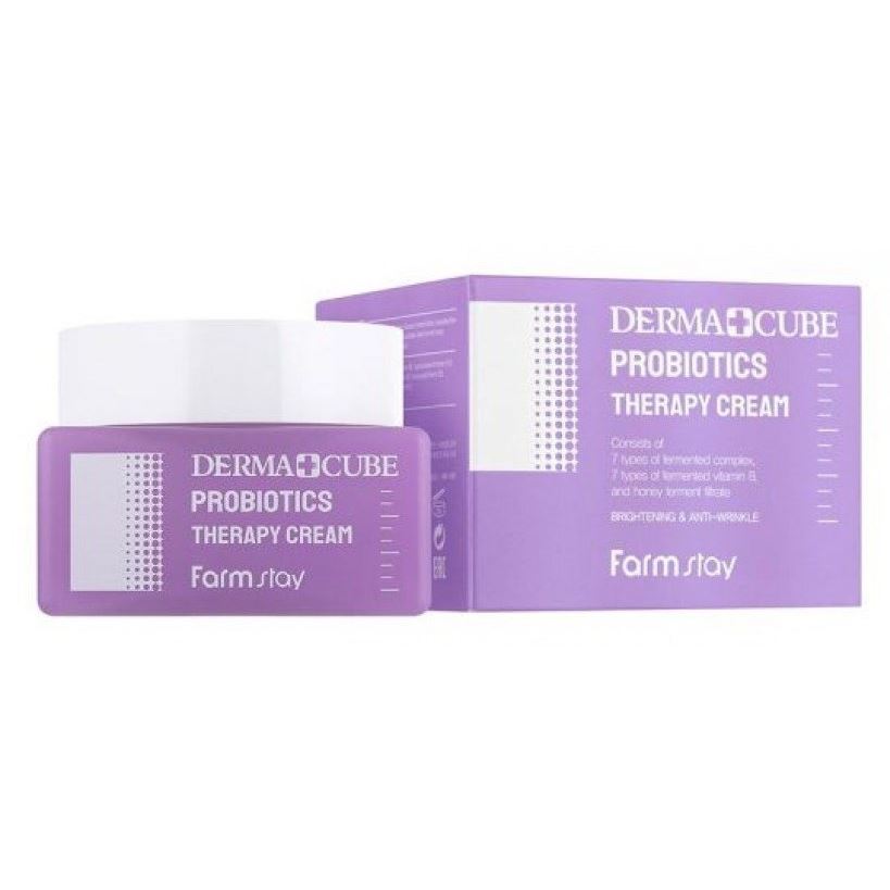 FarmStay Skin Care Derma Cube Probiotics Therapy Cream Крем с пробиотиками для комплексного восстановления кожи 