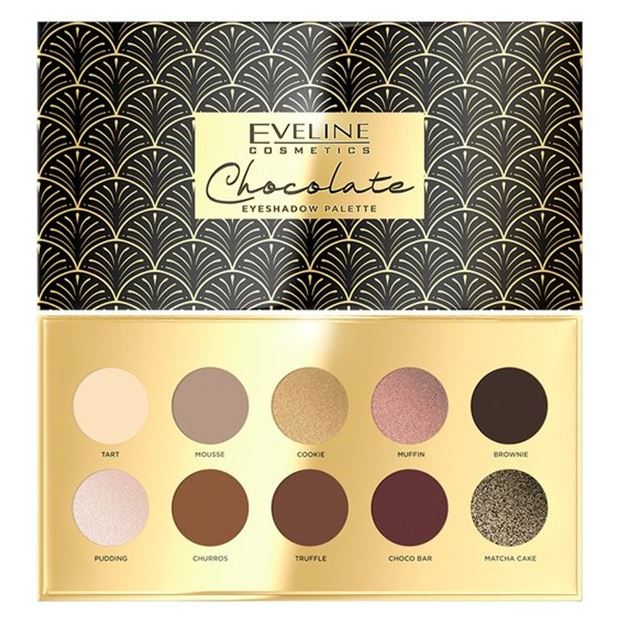 Eveline Make-Up Eyeshadow Palette Chocolate  Палетка теней для век