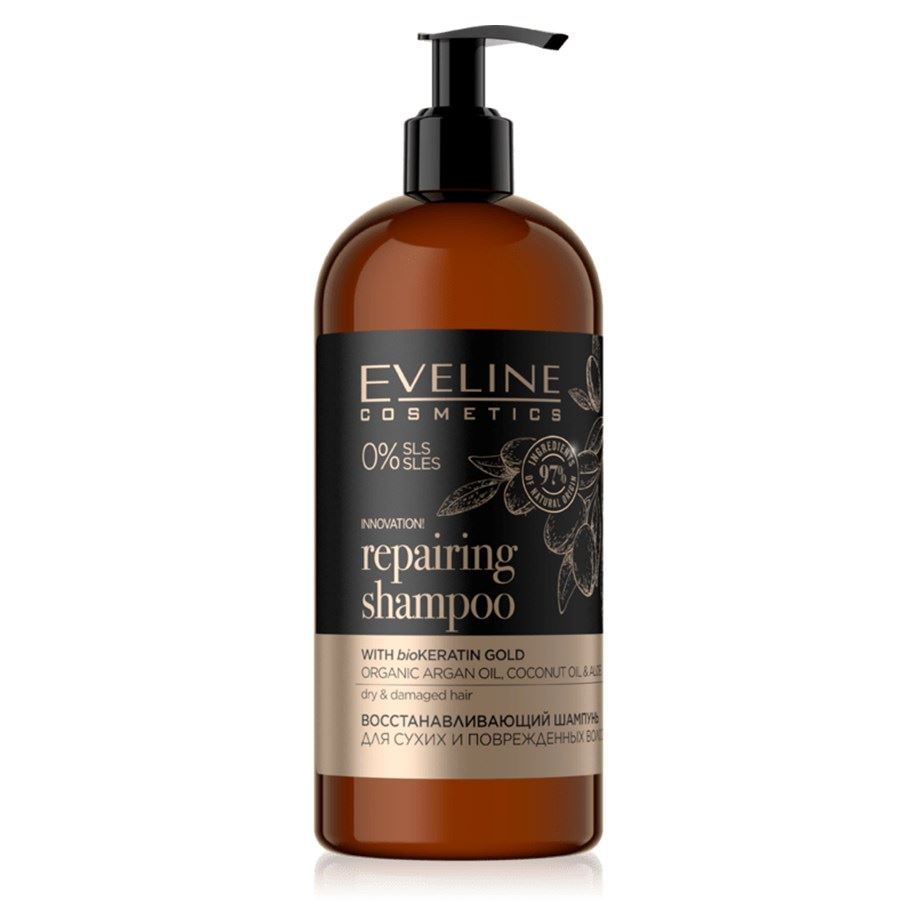 Eveline Hair Care Organic Gold Восстанавливающий шампунь для сухих и поврежденных волос Organic Gold Repairing Shampoo Восстанавливающий шампунь для сухих и поврежденных волос