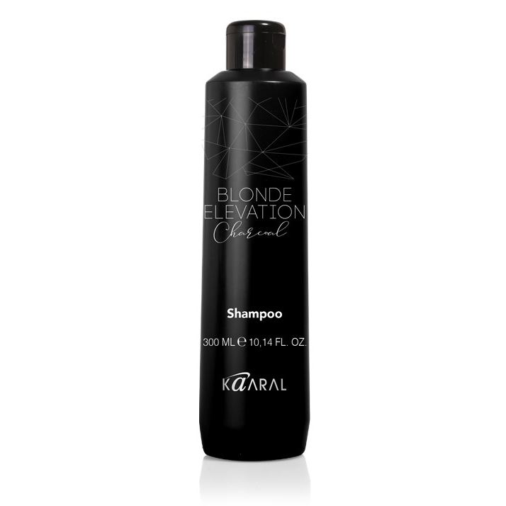 Kaaral Blonde Elevation Charcoal Shampoo Черный угольный тонирующий шампунь для волос 